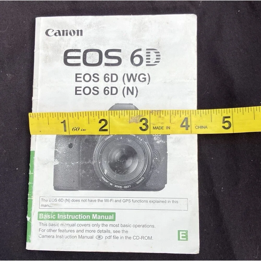 Canon EOS 6D Camera Basic Instruction Manual Booklet Genuine Pocket 6 inch